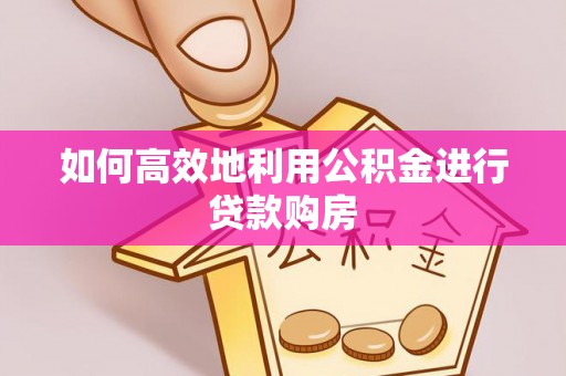 宜君如何高效地利用公积金进行贷款购房